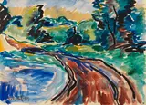Kühler Morgen by Karl Schmidt-Rottluff, 1909, Watercolor, sold Jun 2019