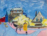 Strassenbild (Dresden) by Ernst Ludwig Kirchner, 1910, Watercolor over pencil, on paper, sold Jun 2019