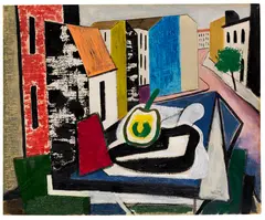 Werner Heldt, Häuser, Um 1952, Oil on canvas