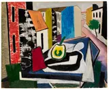 Werner Heldt, Häuser, Um 1952, Oil on canvas