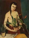 Karl Hofer, Frau mit Pflanzen