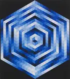 Kriss-Kék by Victor Vasarely, 1983/1987, Acrylic on canvas, sold Jun 2019