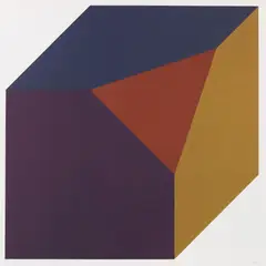 Forms derived from a cube by Sol LeWitt, 1991, Silkscreen in colors, sold Jun 2019