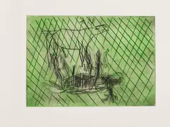 Georg Baselitz, Malelade, 1990, Etching