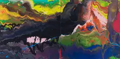 Flow by Gerhard Richter, 2013, on DIASEC mounted chromogenic-print on aluminium composite panel; unframed, sold Jun 2019