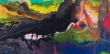 Gerhard Richter, Flow, 2013, lacquer on glass mounted on Alu Dibond
