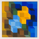 Hommage a l’Hexagone by Victor Vasarely, Silkscreen in colors, sold Jun 2019
