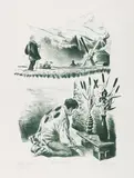 Neo Rauch, Heimkehr, 2010, Chalk lithograph