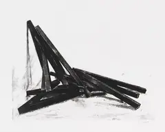 Effondrement Angles by Bernar Venet, 2014, Etching and aquatint, sold Jun 2019