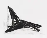 Bernar Venet, Effondrement Angles, 2014, Etching and aquatint