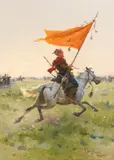 Józef Brandt, Standartenreiter auf dem Schlachtfeld
