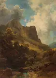 Carl Spitzweg, Talschlucht mit Sennerin