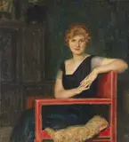 Franz von Stuck, Bildnis einer Dame, Um 1916/1918, Oil on canvas