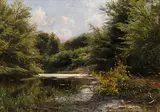 Spätsommer am Waldteich by Peder (Peder Mørk Mønsted) Mönsted, 1907, Oil on canvas, sold May 2019