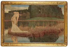 Rudolf Riemerschmid, Badende Frau, Ca. 1906, Tempera on canvas