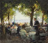 Otto Eduard Pippel, Wirtsgarten am Starnberger See