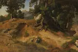 Friedrich Preller d. Ä., Landschaftsstudie aus Olevano, 1860, Oil on paper, laid on board