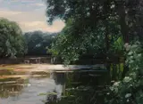 Alexander Koester, Teich, Viktring, Ca. 1908, Oil on canvas