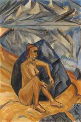 Erich Heckel, Badende am Stein, 1914, Oil on canvas