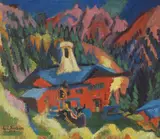 Ernst Ludwig Kirchner, Haus auf der Staffel, 1918/19, Oil on canvas