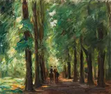 Max Liebermann, Zwei Reiter in der Allee bei Sakrow, Wohl 1924, Oil on canvas