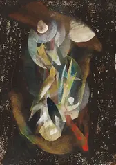 Fritz Winter, Triebkräfte der Erde, 1944, Öl über Monotypie auf Transparentpapier