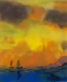 Segler by Emil Nolde, Um 1935/ 1940, Watercolor and India ink, sold Dec 2018