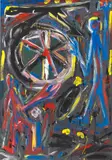 Rock 5 by A. R. Penck, 1984, Acrylic on canvas, sold Dec 2018