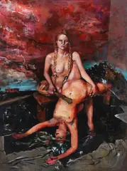 Martin Eder, There is no moment to sit, 2004, Oil on canvas