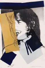 Mick Jagger by Andy Warhol, 1975, Farbserigrafie auf Velin, sold Dec 2018