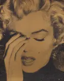 Russell Young, Marilyn suicide (liquid gold + black), 2013, Mixed media on canvas. Acrylic, silkscreen and ...