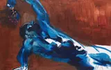 Desmond-Dionysos by Rainer Fetting, 1993, Oil on jute, sold Dec 2018