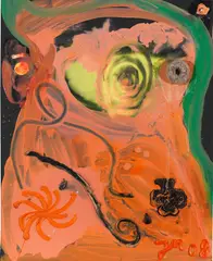 Jonathan Meese, MR. GEFÜHLSSYRYPR, 2008, Mixed media. Acrylic, glue, paper collage, spom...