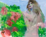 Rainer Fetting, Girl mit Heckenrosen