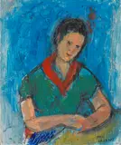 Marc Chagall, Portrait de Vava, 1953, Oil on panel, mounted on plywood