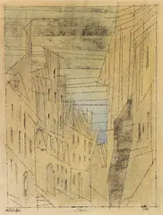 Lübeck by Lyonel Feininger, 1954, Pen and India ink, sold Dec 2018