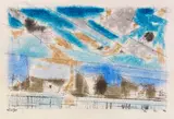 Houses by the River by Lyonel Feininger, 1946, Watercolor, sold Dec 2018