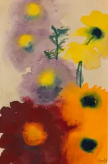 Sommerblumen by Emil Nolde, Um 1930/ 1935, Watercolor, sold Dec 2018