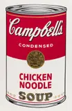 Campbell's Soup I: Chicken Noodle by Andy Warhol, 1968, Silkscreen in colors, sold Dec 2018