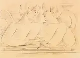 Oskar Schlemmer, Duo, 1936, Pen and India ink drawing