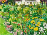 Arnold Balwé, Spätsommer im Garten (mit Haus)
