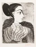 Femme au Chignon (1er état) by Pablo Picasso, 1957, Lithograph, sold Dec 2018