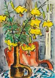 Gelbe Lilien by Karl Schmidt-Rottluff, 1969, Watercolor, sold Dec 2018