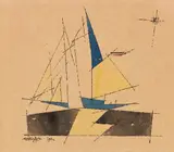 Lyonel Feininger, Ohne Titel (Segelboot), 1934, Pen and India ink