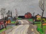 Wolfgang Mattheuer, Im Vogtland (Bahnübergang bei Thoßfell)