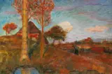 Otto Modersohn, Herbstliche Abendsonne im Moor, Um 1928, Oil on canvas
