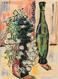 Karl Schmidt-Rottluff, Stillleben mit grüner Vase