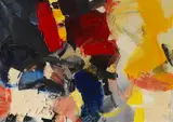 Jean Miotte, Composition rouge, bleue, jaune et noir