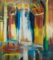 Jochen Klein, Interieur Herrnchiemsee, 1993, Oil on canvas