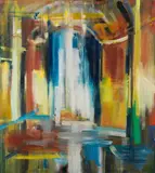 Jochen Klein, Interieur Herrnchiemsee, 1993, Oil on canvas